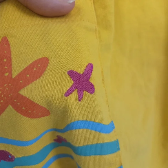 Vintage Summer Oasis Sunset Yellow Sleeveless Beach Dress with Embroidery Sz M - Picture 7 of 12